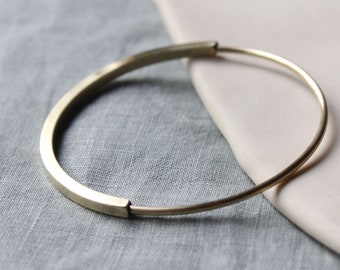 Square Brass Spinner Bangle - 65mm