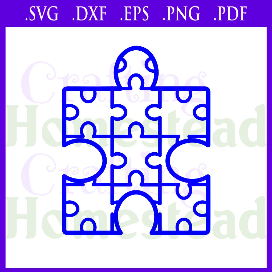 Puzzle piece / awareness autism autistic / .svg .dxf .eps .png | Etsy