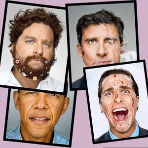 Celebrity Hollywood photographs portrait Obama Galifianakus Carell Bale