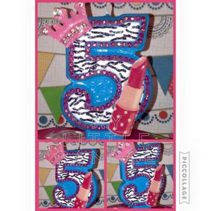 Makeup Princess 3&quot; Custom Birthday Candle
