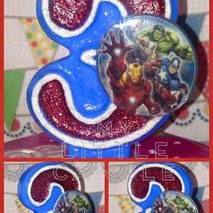Vela de cumpleaños personalizada de 3&quot; de Los Vengadores