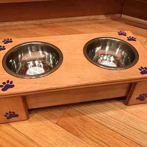Free Shipping! Pet Feeders,  Handmade (Small Size-4" Height) with Customizable Colors and Names!