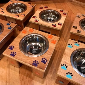 Free Shipping!!! Pet Feeders,  Handmade (Small Size-4" Height) with Customizable Colors