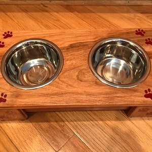 Free Shipping! Pet Feeders,  Handmade (Small Size-4" Height) with Customizable Colors and Names!