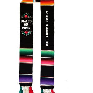 Class of 2025 Mexican graduation sash stole mexico todo corazon estola  graduation gift zarape sarape sash Mexican grad party  personalized