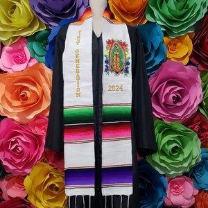 Mexican zarape sarape class of 2025 graduation gift ONE day SHIPPING graduation gift VIRGEN sash stole