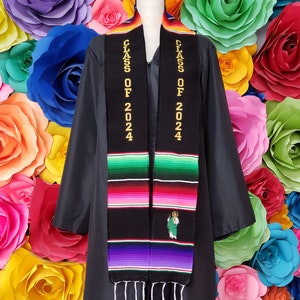 Mexican zarape sarape Class of 2025 graduation gift ONE day SHIPPING graduation gift San JUDAS sash stole