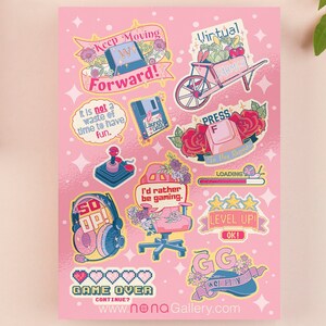 PC Gamer Sticker Sheet: Gloss Vinyl Waterproof Stickers