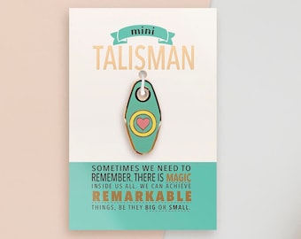 Mini talismán de esmalte: regalo de buena suerte
