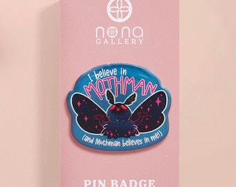 Badge en acrylique de l'homme aux papillons | Cadeau drôle Cryptid Meme
