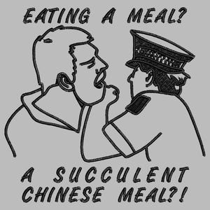 Succulent Chinese Meal Meme Embroidered Organic Cotton T-Shirt or Hoodie image 2