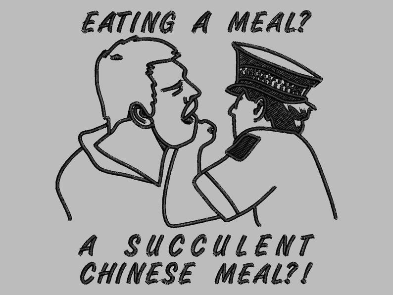 Succulent Chinese Meal Meme Embroidered Organic Cotton T-Shirt or Hoodie image 2