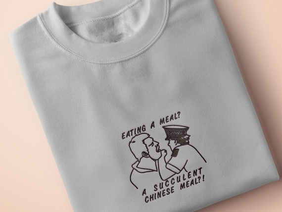 Succulent Chinese Meal Meme Embroidered Organic Cotton T-Shirt or Hoodie