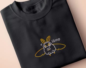 Lamp Moth Organic Cotton T-shirt or Hoodie: Embroidered Meme Clothing