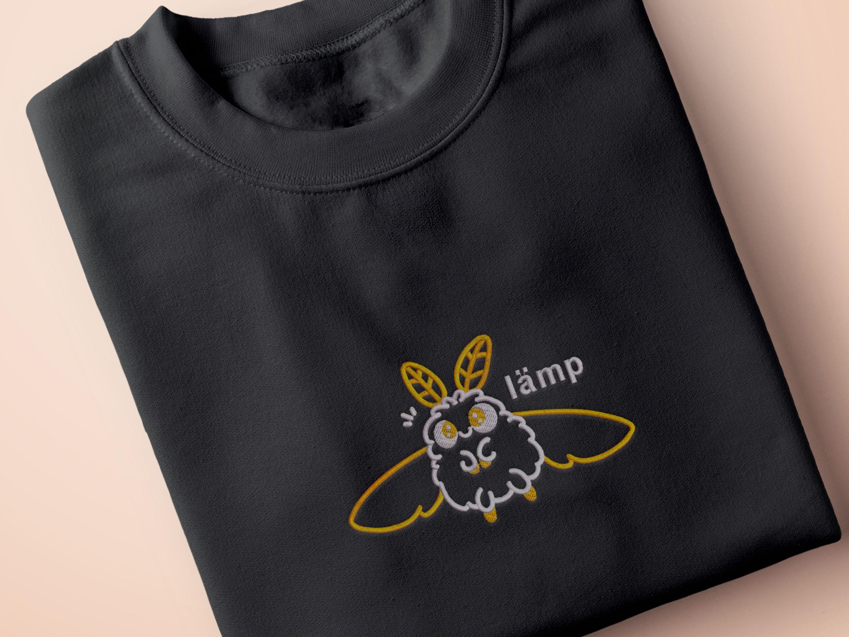 Lamp Moth Organic Cotton T-shirt or Hoodie: Embroidered Meme Clothing