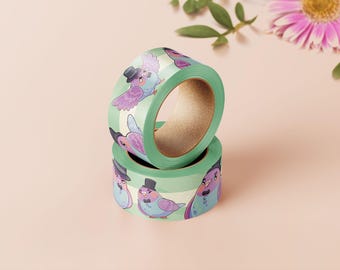 Fancy Pigeons Washi Tape | Dapper Bird Planner Border