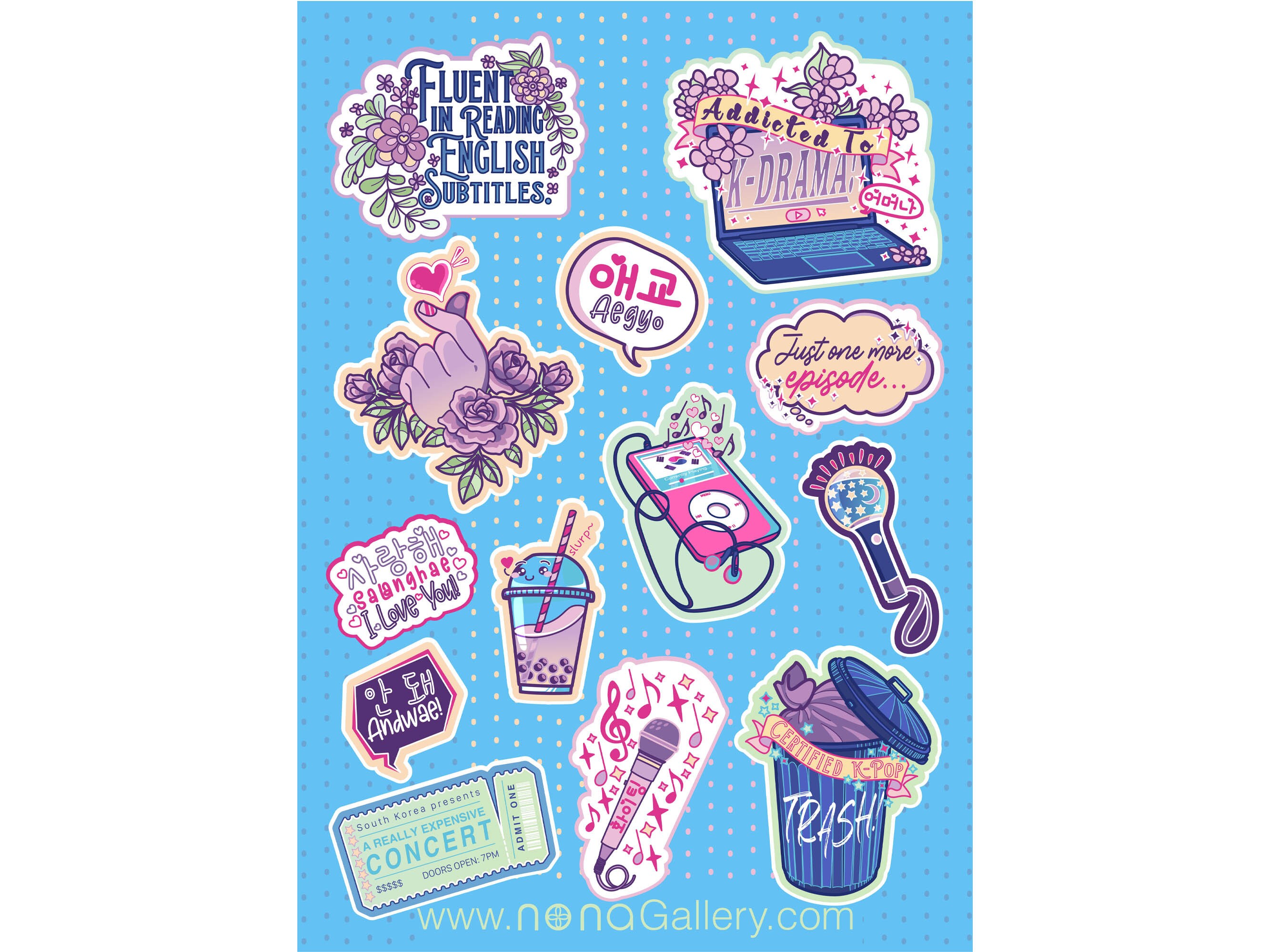 sticker sheet large kpop kdrama etsy