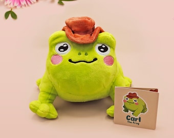 王冠をつけたカエルのぬいぐるみ - 20 cmのフルサイズのかわいいカエル