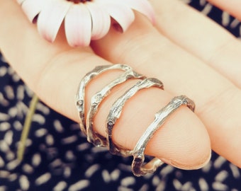 Sterling Silver Ring, Elvish Jewelry, Wedding Gift, Bohemian Bride Gift, Bridesmaid gift, botanical jewel, Elven Silver Ring, Botanical Ring