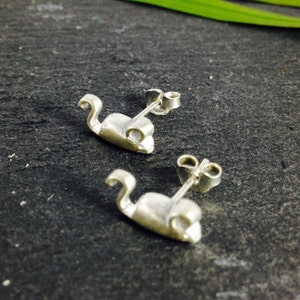 Silver Earrings, Mouse Stud Earrings, Silver Stud Earrings, Funny Silver Studs, funny earrings, Silver Studs, Mouse Earrings, mouse studs