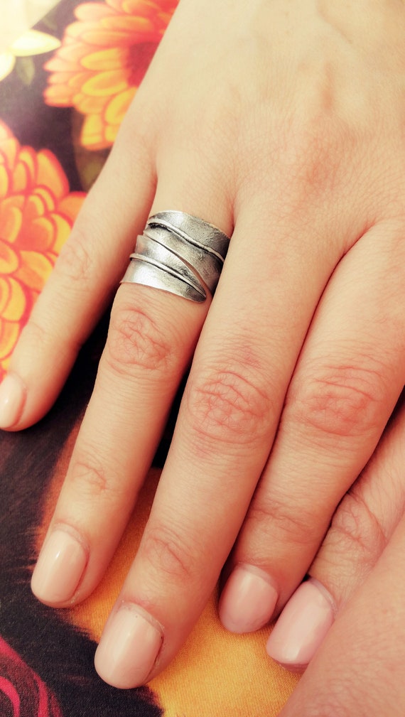 Silver Ring Olive Leaf Silver Olive Leaf Leaf Ring Etsy