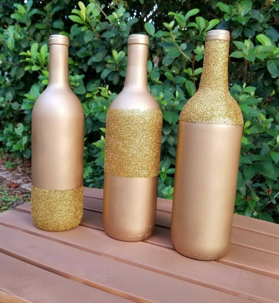 Wine Bottle Decor Decorated Wine Bottles Wine Bottle Crafts Etsy