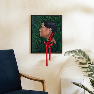 Margarita | Arte Mexicano | Mexicana | Mixed Media | 3D Art | Braids | Trenzas | Art Print
