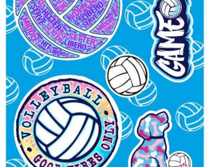 Volleyball Water Bottle Stickers Volleyball Laptop Stickers Etsy