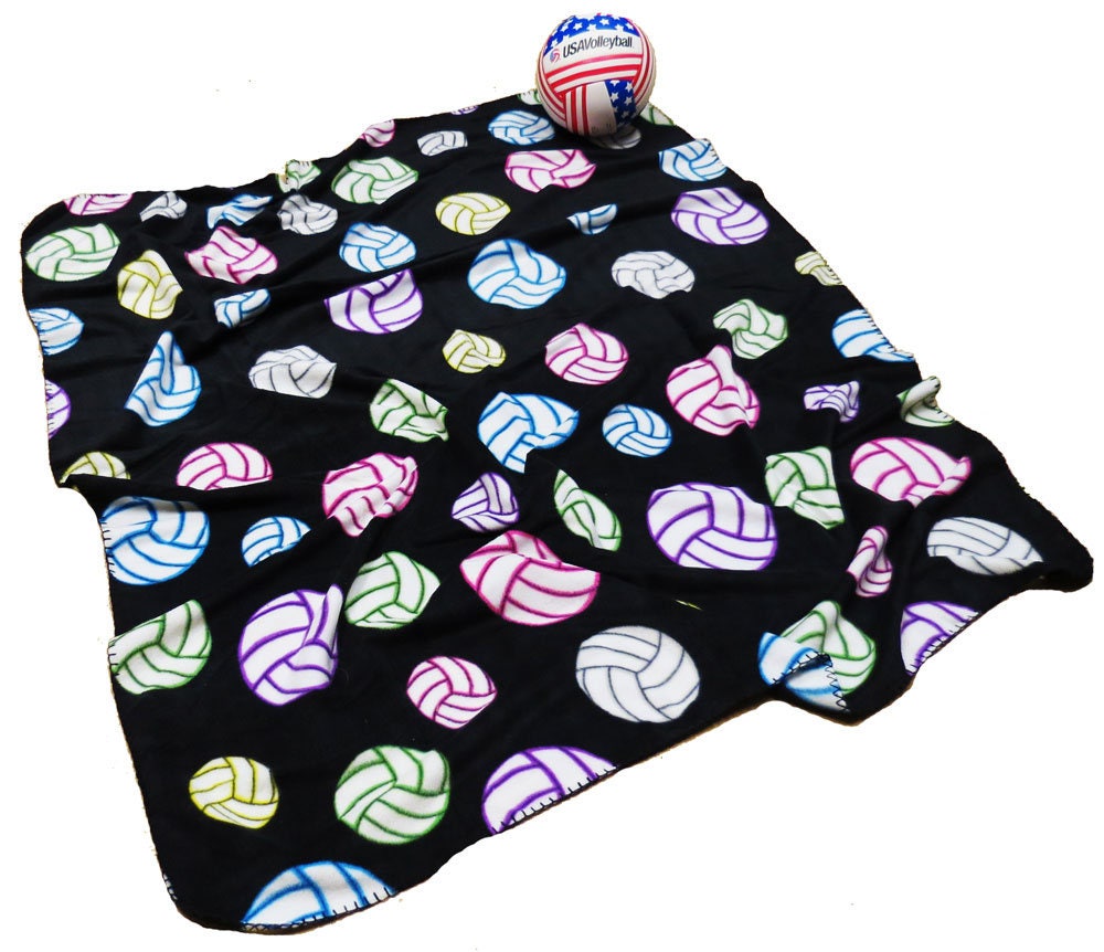Black Fleece Volleyball Blanket Etsy