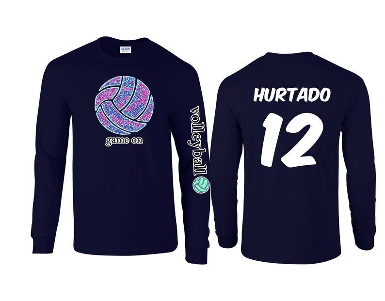 GAME ON Volleyball Long Sleeve Shirt Etsy