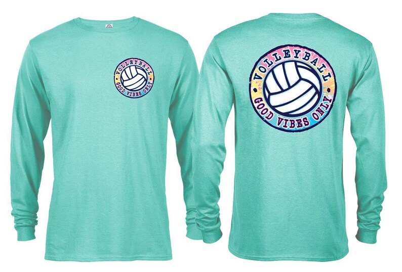 Good Vibes Only Volleyball Long Sleeve Shirt Etsy
