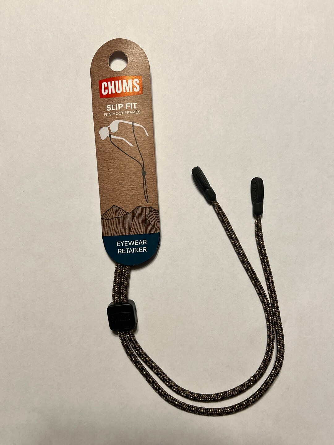 Chums Corde De Fixation Universelle Pour Lunettes De 3 Mm, Olive/doré