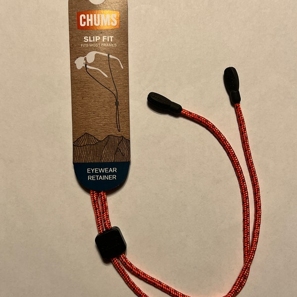 Chums Slip Fit Rope Sunglasses / Eyewear Retainer Strap - Orange/ Brown