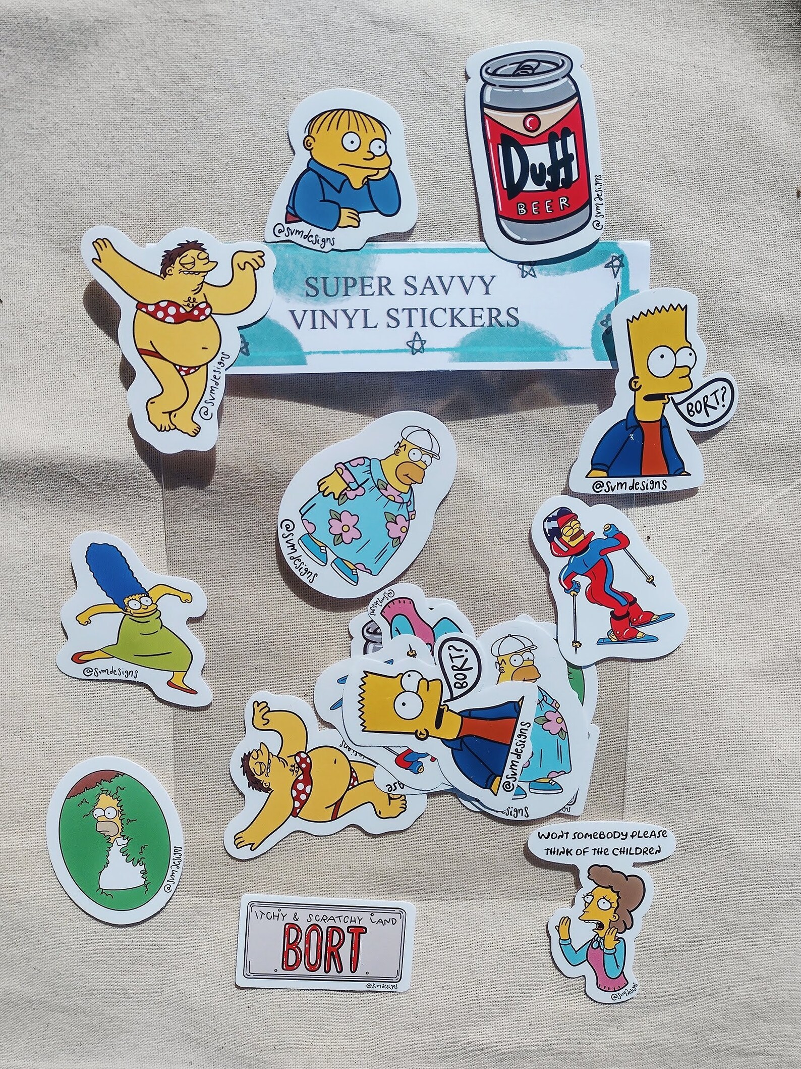 The Simpsons Simpsons Sticker Pack Simpsons Stickers Pack Etsy