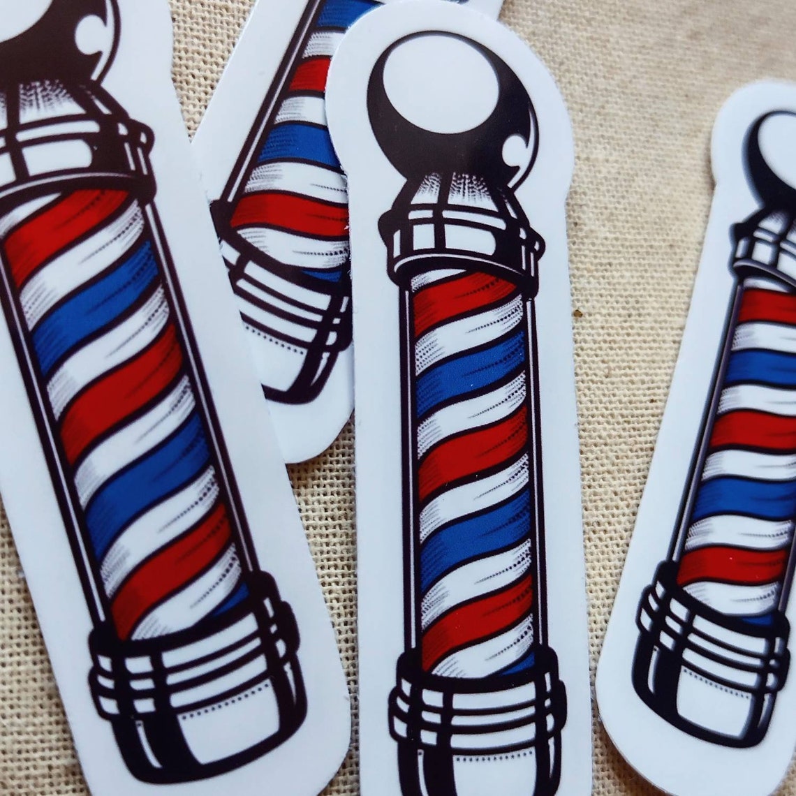 Barber Shop Barber Pole Barber Stickers Stickers Etsy