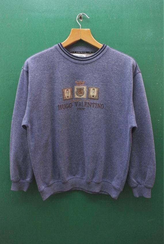 Vintage Hugo Valentino Sweatshirt Embroidery Spell Out Jumper | Etsy Ireland