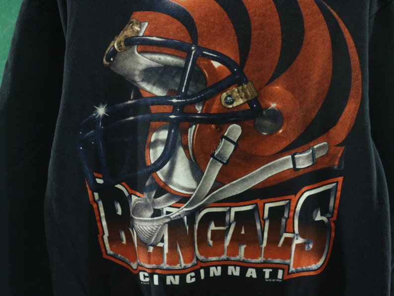 Vintage 1997 NFLP Cincinnati Bengals Sweatshirt Big Logo Etsy