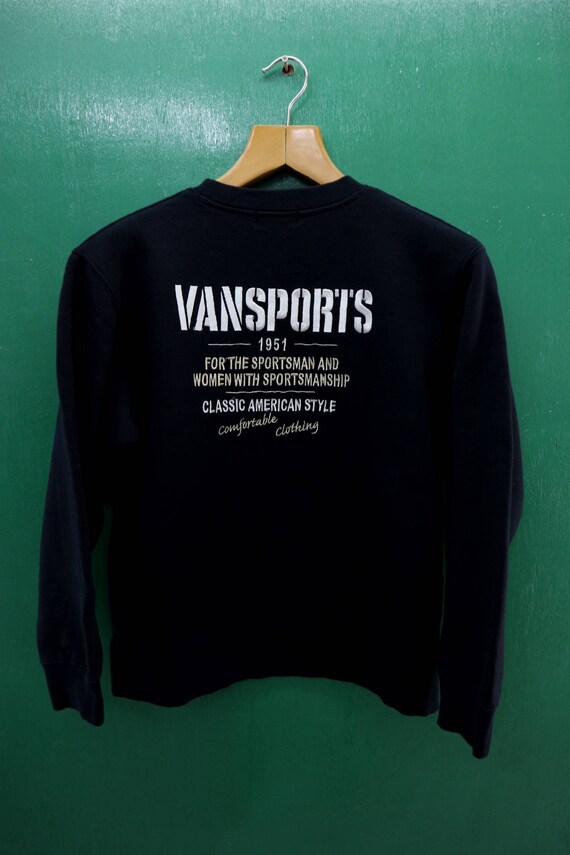 Vintage Vansport Sweatshirt Embroidered Spell Out Jumper Etsy