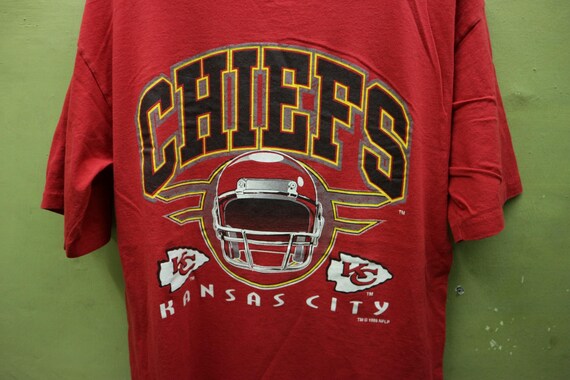 Vintage 1995 Nflp Kansas City Chiefs Shirt Big Logo National Etsy