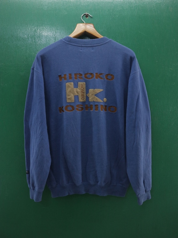 Vintage Hiroko Koshino Sweatshirt Embroidered Logo Designer Fashion Sweater Size L