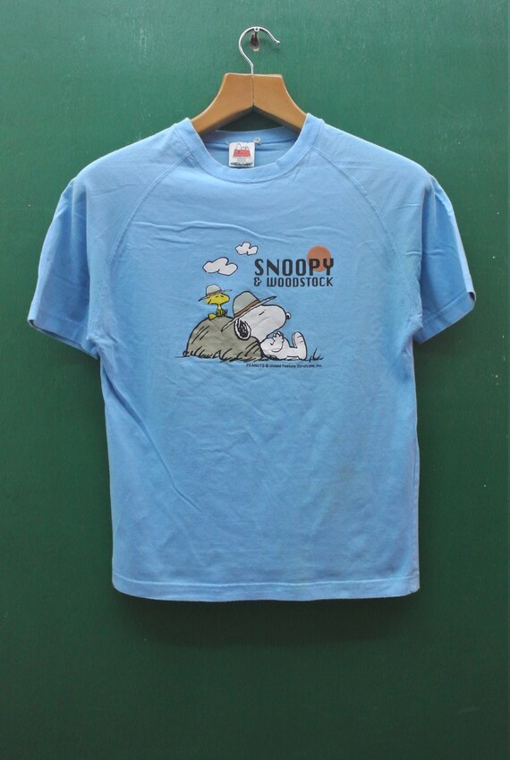 Vintage Peanuts Snoopy T Shirt Big Logo United Featur Gem