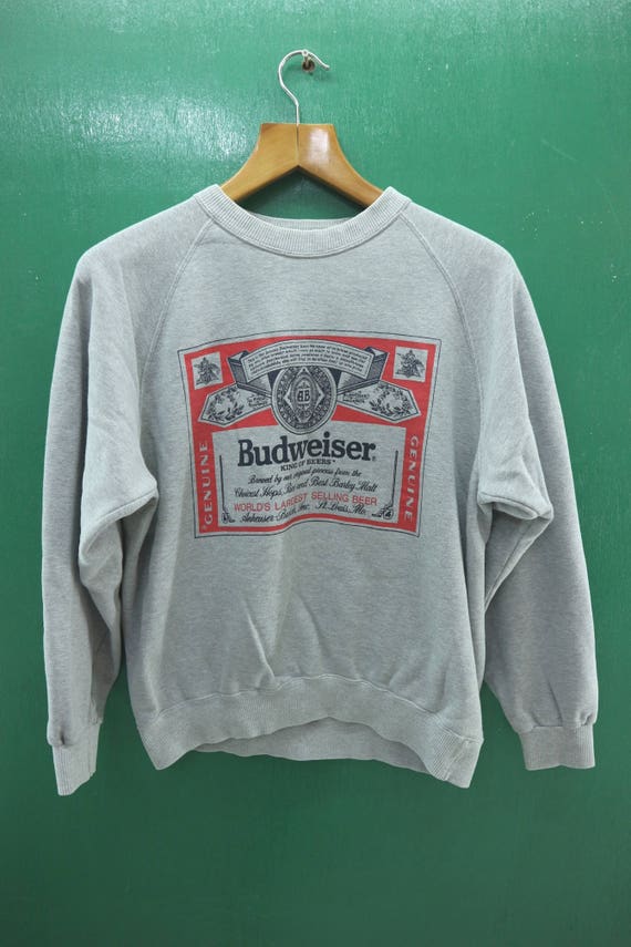 Budweiser crew neck sweatshirt Clearance