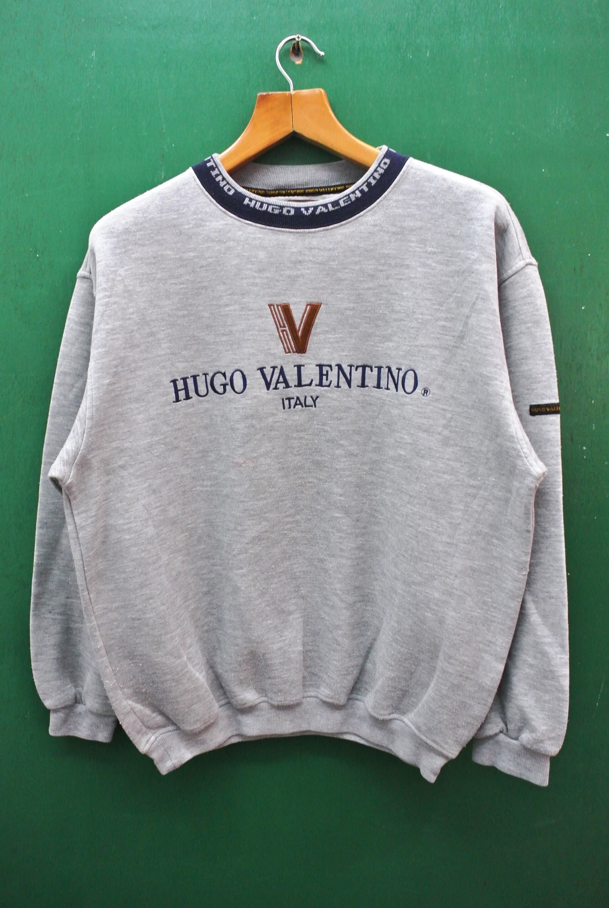 Vintage Hugo Valentino Italy Sweatshirt Embroidery Logo Jumper | Etsy Hong  Kong