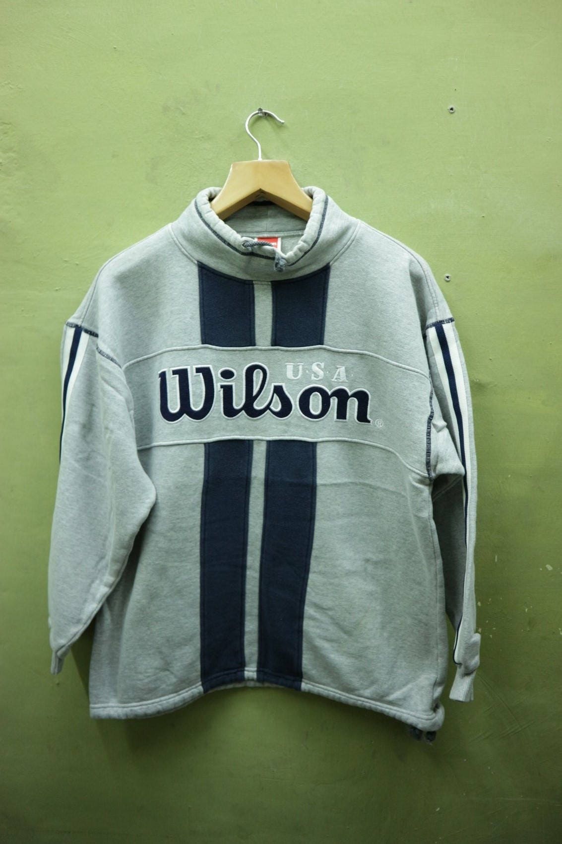 Vintage Wilson Sweatshirt Embroidery Big Spell Out Pullover - Etsy