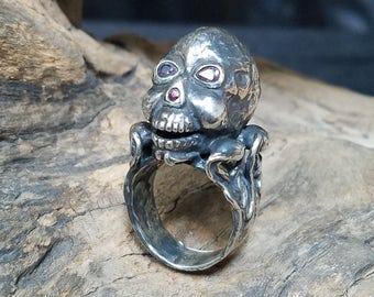 Skull Ring, Sterling Silver