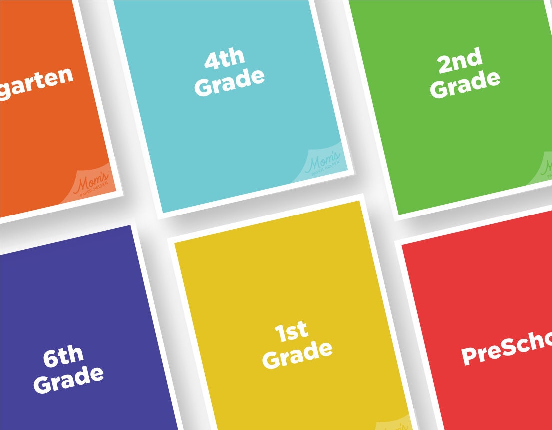 Printable Yearly School Cover Sheets : USA Version - Etsy