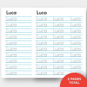 Printable Custom Name Tracing Worksheets - Etsy