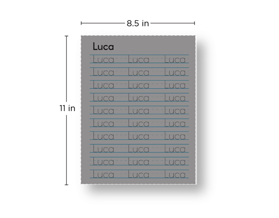 Printable Custom Name Tracing Worksheets - Etsy