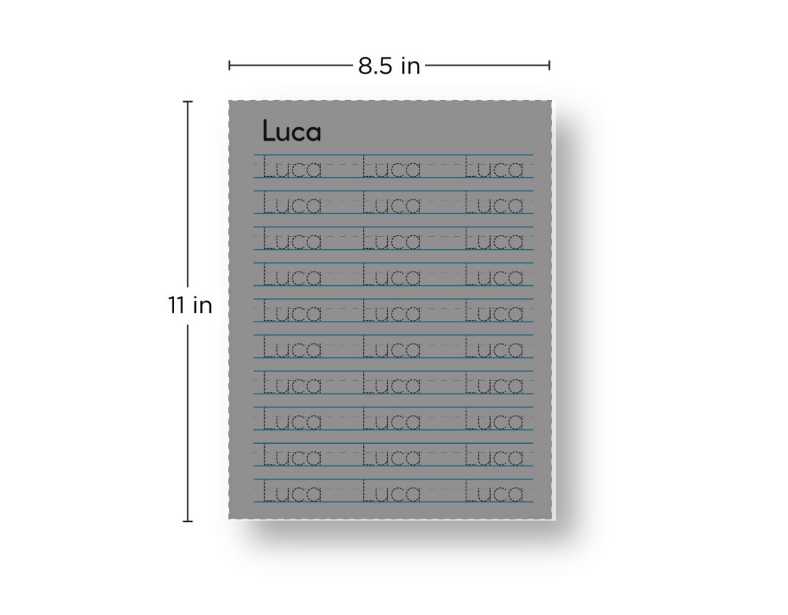 Printable Custom Name Tracing Worksheets - Etsy