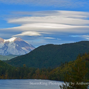 Mount Rainier Lenticular Clouds, Mineral Lake